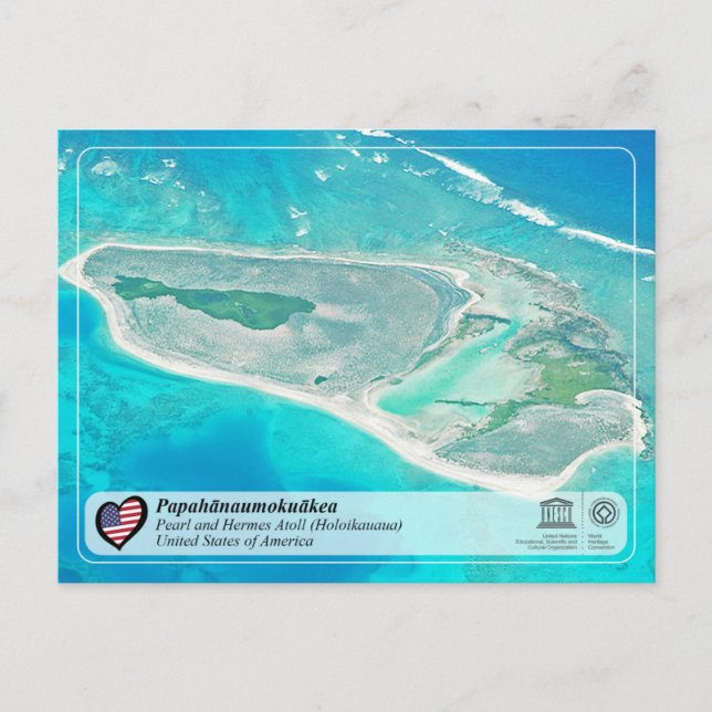 UNESCO Papahānaumokuākea - Pearl och Hermes-atolle Vykort (Framsida)