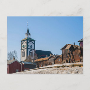Unesco-plats Roros, norge. Kyrkliga och gammala Vykort