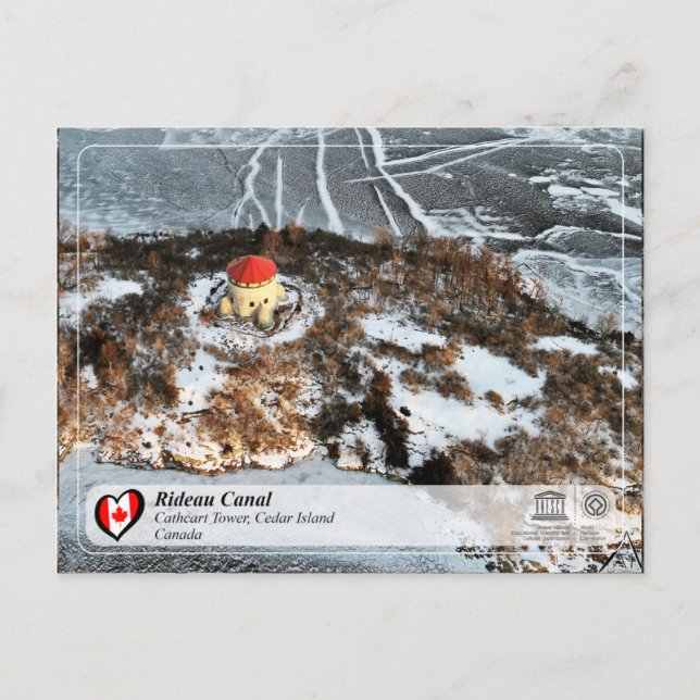 Unesco - Rideau-kanalen - Cathcart Torn, Cedar I. Vykort (Framsida)