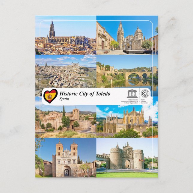 UNESCO:s historiska stad Toledo Vykort (Framsida)