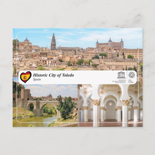 UNESCO:s historiska stad Toledo Vykort (Framsida)