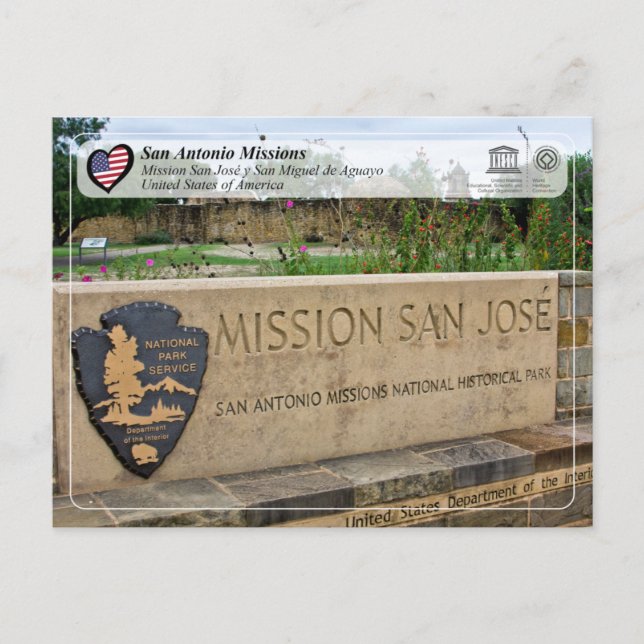 Unesco - San Antonio - Uppdrag San José Vykort (Framsida)