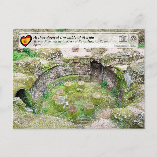 UNESCO - Termas Romanas de la Nieve Reyes Huertas Vykort (Framsida)