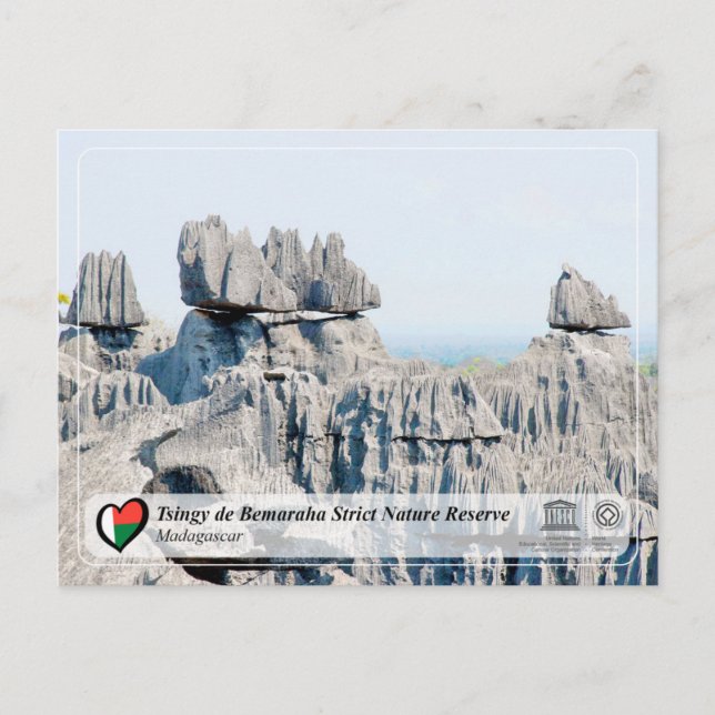UNESCO - Tsingy de Bemaraha Strikt Naturreservat Vykort (Framsida)