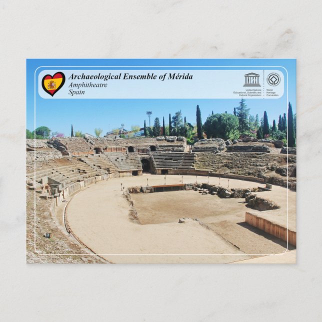 UNESCO Världsarv - Amfiteatern i Mérida Vykort (Framsida)
