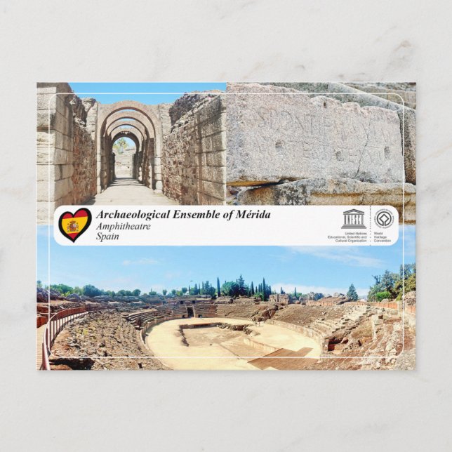 UNESCO Världsarv - Amfiteatern i Mérida Vykort (Framsida)
