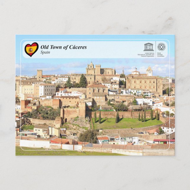 UNESCO Världsarv - Cáceres gamla stad Vykort (Framsida)
