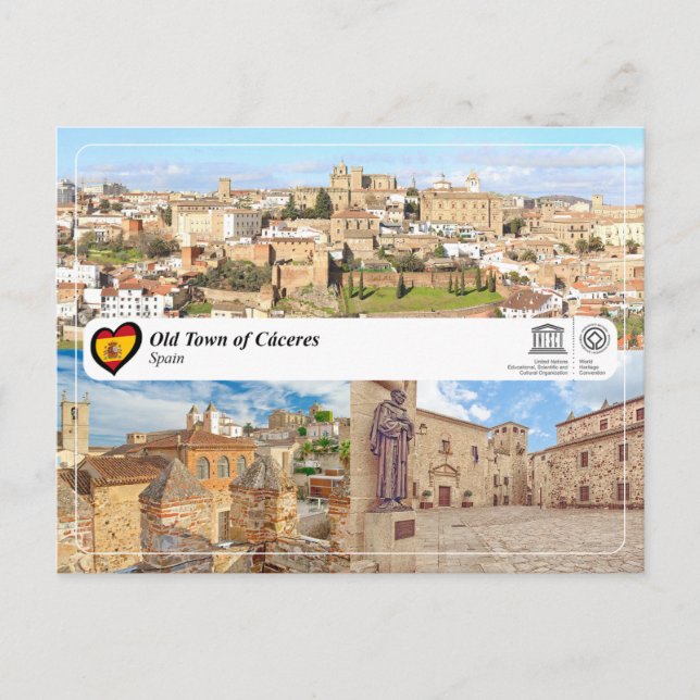 UNESCO Världsarv - Cáceres gamla stad Vykort (Framsida)