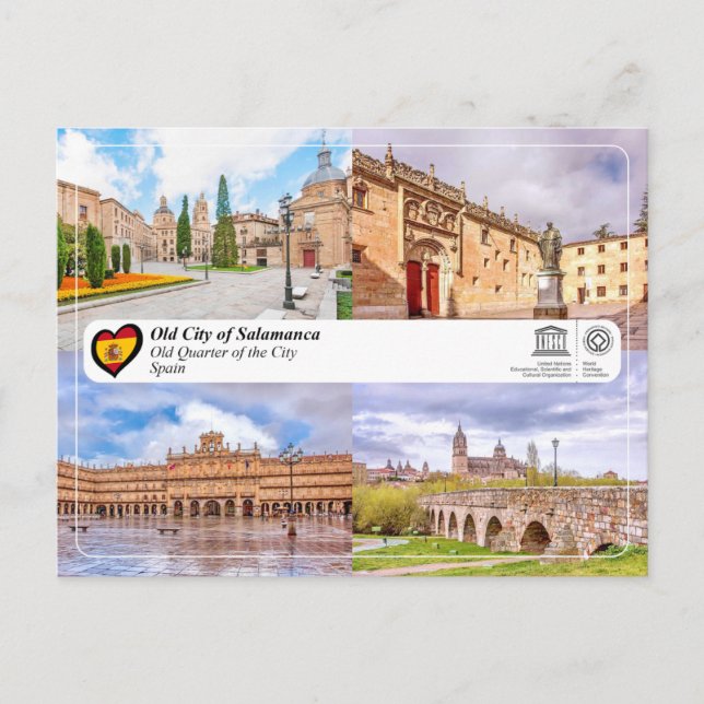 UNESCO Världsarv - Gamla stan i Salamanca Vykort (Framsida)