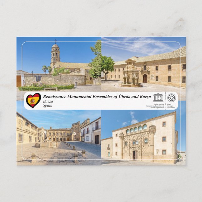 UNESCO Världsarv - Renässensens Ensembler av Baeza Vykort (Framsida)