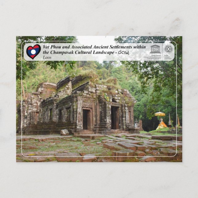 UNESCO - Vat Phou and Champasak Cultural Landscape Vykort (Framsida)