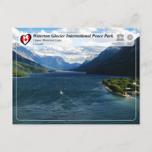 UNESCO - Waterton Glacier Internationell Peace Par Vykort