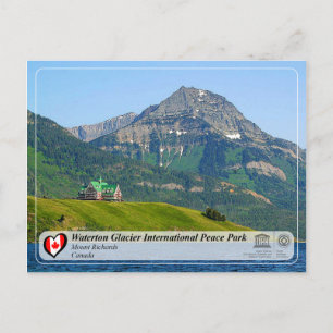 UNESCO - Waterton Glacier Internationell Peace Par Vykort
