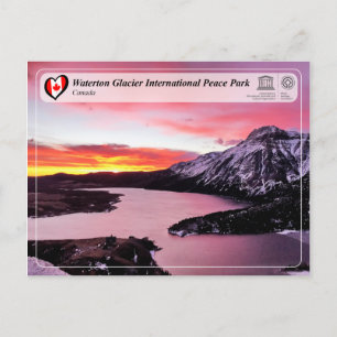 UNESCO - Waterton Glacier Internationell Peace Par Vykort