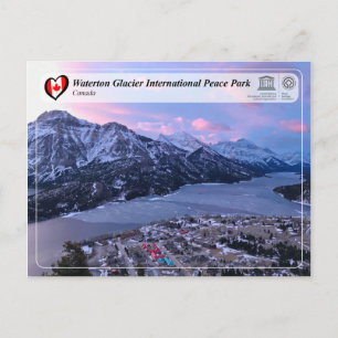 UNESCO - Waterton Glacier Internationell Peace Par Vykort