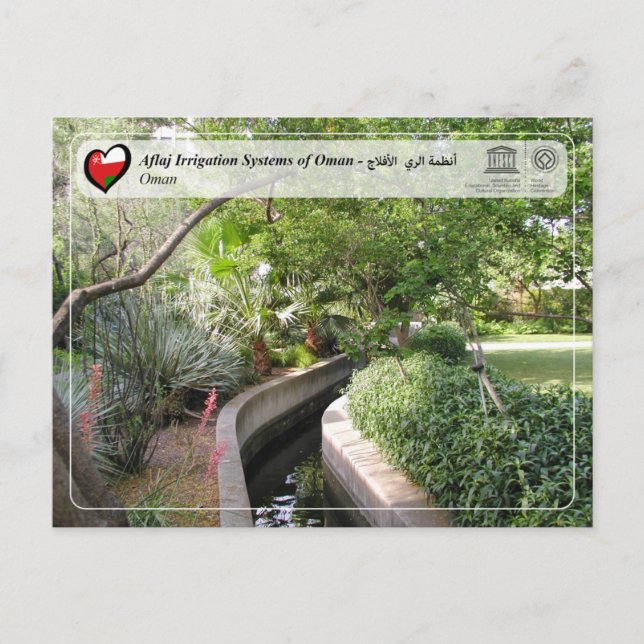 UNESCO WHS - Aflaj bevattningssystem i Oman Vykort (Framsida)