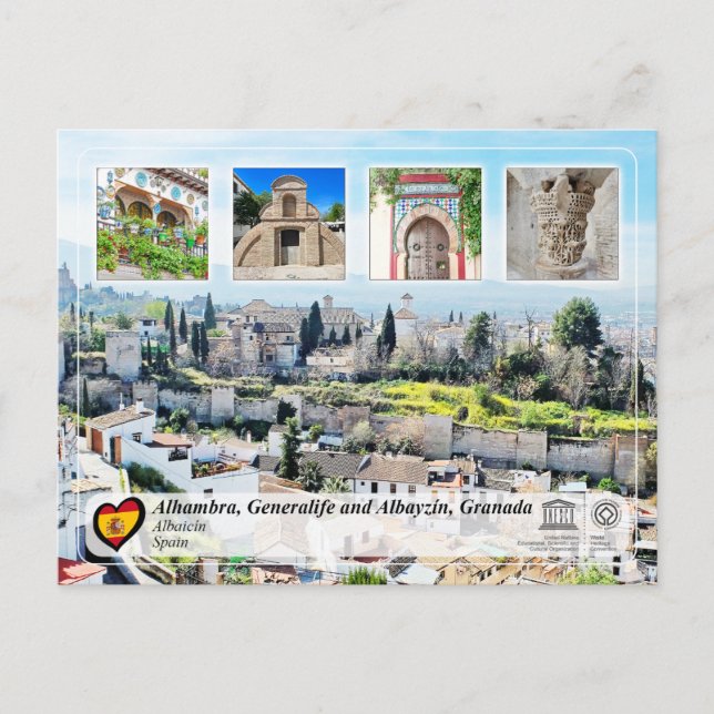 UNESCO WHS - Albayzín, Granada Vykort (Framsida)