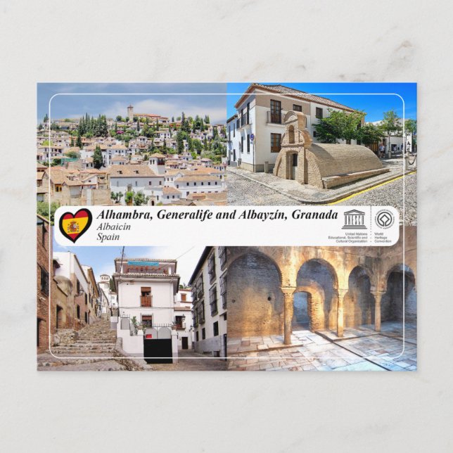 UNESCO WHS-Albayzín, Granada Vykort (Framsida)