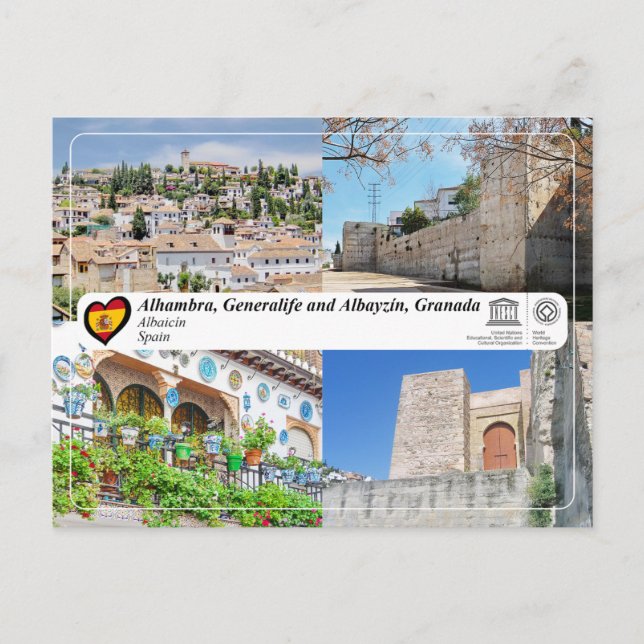 UNESCO WHS - Albayzín, Granada Vykort (Framsida)