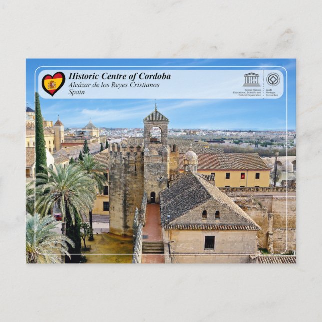 Unesco WHS - Alcázar de los Reyes Cristianos Vykort (Framsida)
