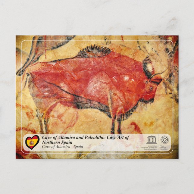 UNESCO WHS - Altamira-grottan / Cueva de Altamira Vykort (Framsida)