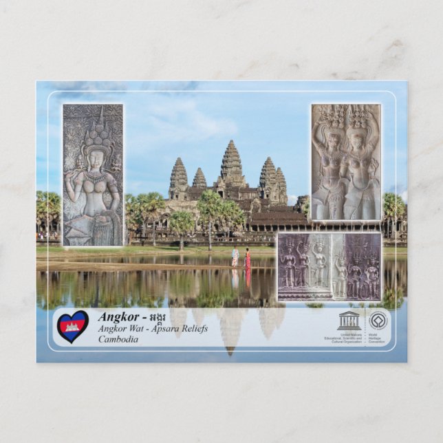 Unesco WHS - Angkor - Angkor Wat Vykort (Framsida)