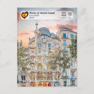 UNESCO WHS - Antoni Gaudí - Casa Batlló Vykort