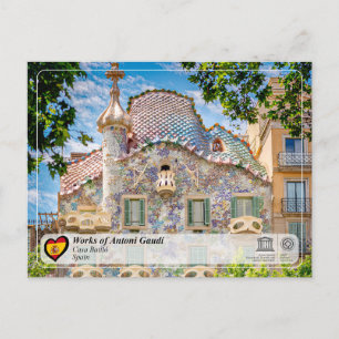 Unesco WHS - Antoni Gaudí - Casa Batlló Vykort