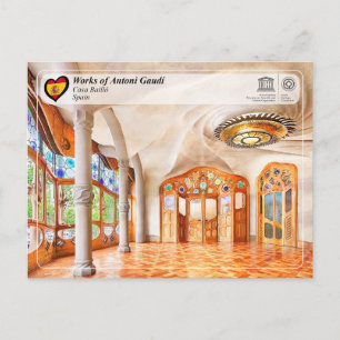 UNESCO WHS - Antoni Gaudí - Casa Batlló Vykort
