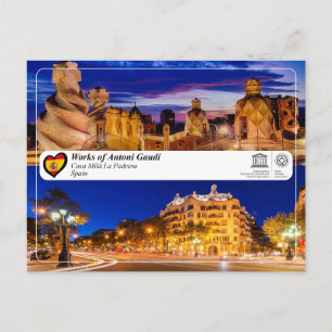 UNESCO WHS - Antoni Gaudí - Casa Milà La Pedrera Vykort