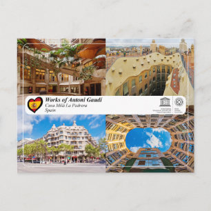 UNESCO WHS - Antoni Gaudí - Casa Milà La Pedrera Vykort