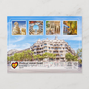 UNESCO WHS - Antoni Gaudí - Casa Milà La Pedrera Vykort