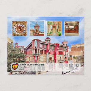 Unesco WHS - Antoni Gaudí - Casa Vicens Vykort