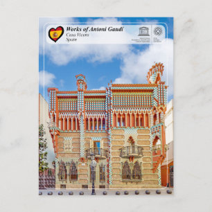 UNESCO WHS - Antoni Gaudí - Casa Vicens Vykort