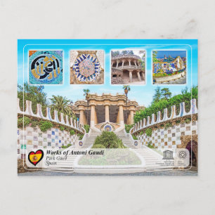 UNESCO WHS - Antoni Gaudí - Parc Güell Vykort