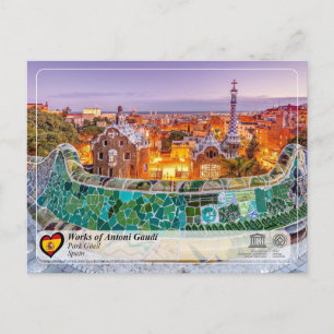 Unesco WHS - Antoni Gaudí - Park Güell Vykort