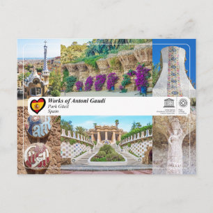 Unesco WHS - Antoni Gaudí - Park Güell Vykort