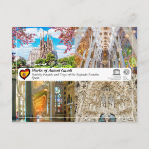 Unesco WHS - Antoni Gaudí - Sagrada Familia Vykort