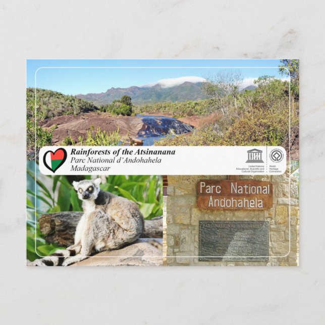 UNESCO WHS - Atsinanana - Andohahela National Park Vykort (Framsida)