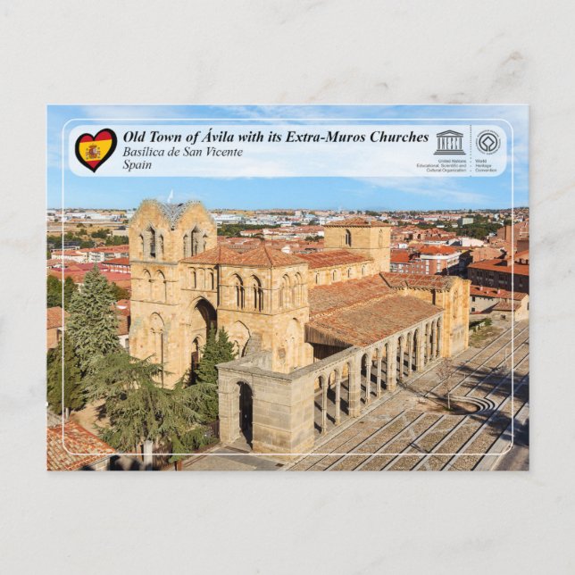 UNESCO WHS - Ávila - Basílica de San Vicente Vykort (Framsida)