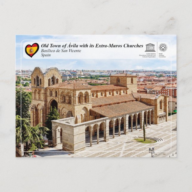 UNESCO WHS - Ávila - Basílica de San Vicente Vykort (Framsida)