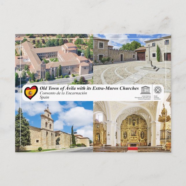UNESCO WHS - Ávila - Convento de la Encarnación Vykort (Framsida)