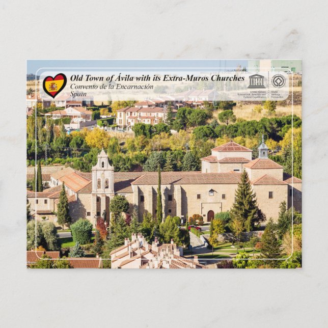 UNESCO WHS - Ávila - Convento de la Encarnación Vykort (Framsida)