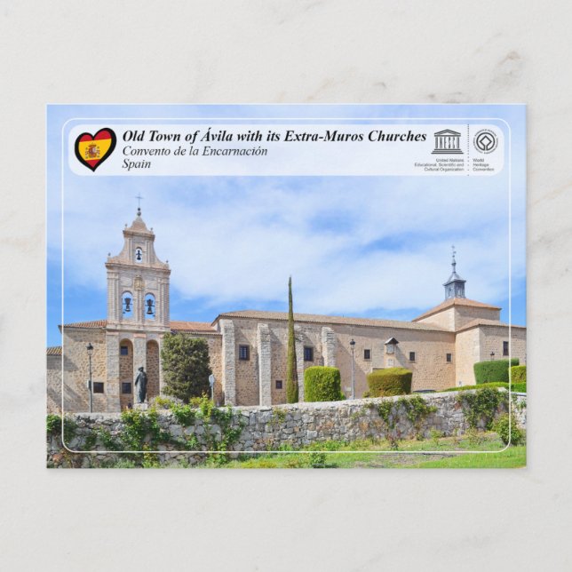 UNESCO WHS - Ávila - Convento de la Encarnación Vykort (Framsida)