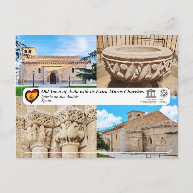 UNESCO WHS - Ávila - Iglesia de San Andrés Vykort (Framsida)