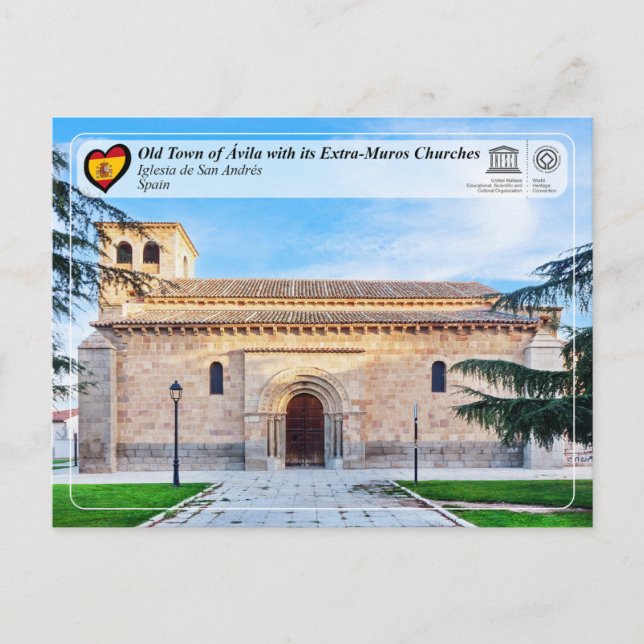 UNESCO WHS - Ávila - Iglesia de San Andrés Vykort (Framsida)