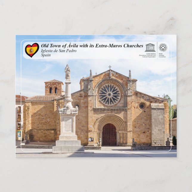 UNESCO WHS - Ávila - Iglesia de San Pedro Vykort (Framsida)