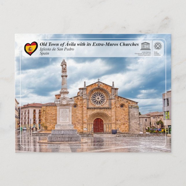 UNESCO WHS - Ávila - Iglesia de San Pedro Vykort (Framsida)