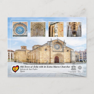 UNESCO WHS - Ávila - San Pedro-kyrkan Vykort
