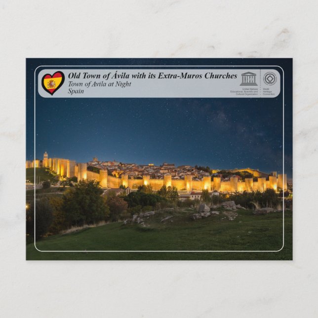 Unesco WHS - Ávilas gamla stad och dess murar Vykort (Framsida)